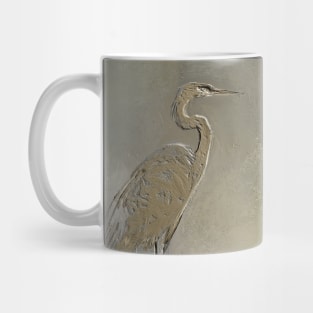 Metalic Blue Heron Mug